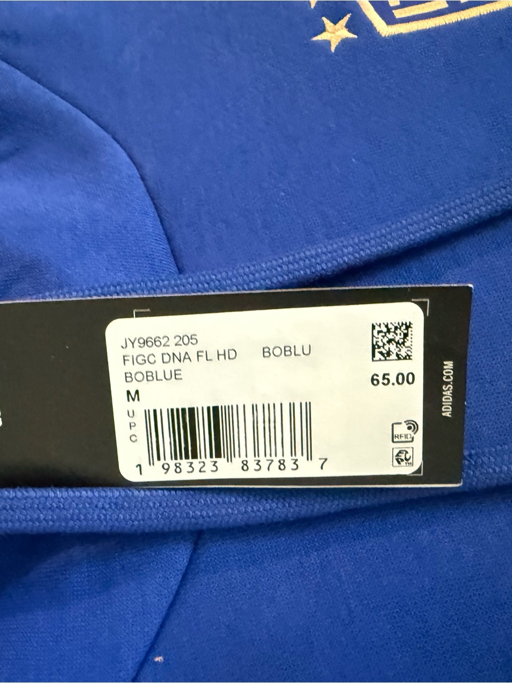 adidas Blue Italy sweatshirt Hoodie with Tag